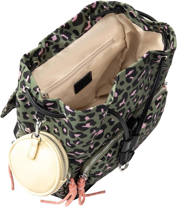 Actual product image UCY Leopard Print Backpack with Multiple Compartments and Adjustable Straps