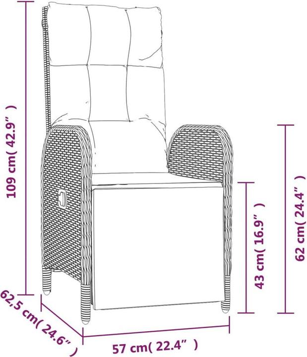 Produktbild vidaXL Garten Essgruppe