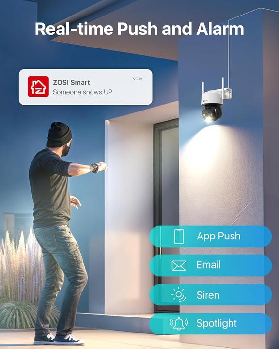 Produktbild Zosi WLAN-Überwachungskamera C290 mit AI-Erkennung