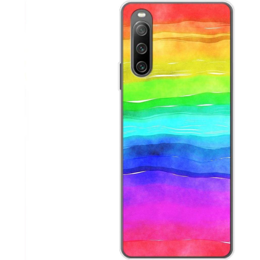 König Design Hülle Handy Schutz für Sony Xperia 10 IV Case Cover Tasche Bumper Etuis TPU Neu (Sony Xperia 10 IV), Smartp...