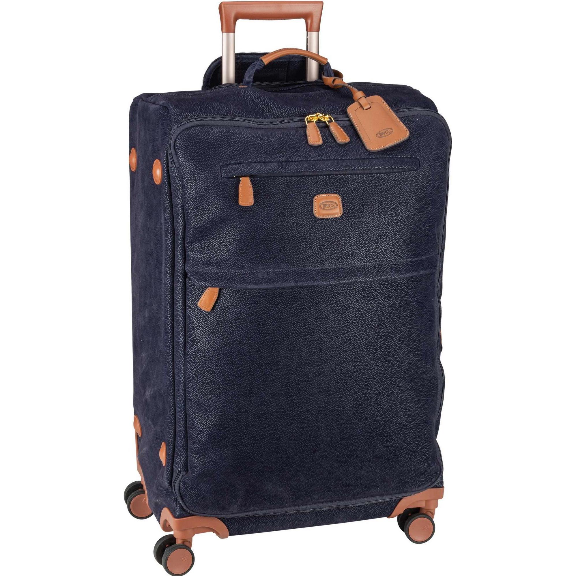 Brics, Koffer, Bric's Trolley + Koffer Life Trolley 58139, Blau, (72 l, L (90 - 115l))
