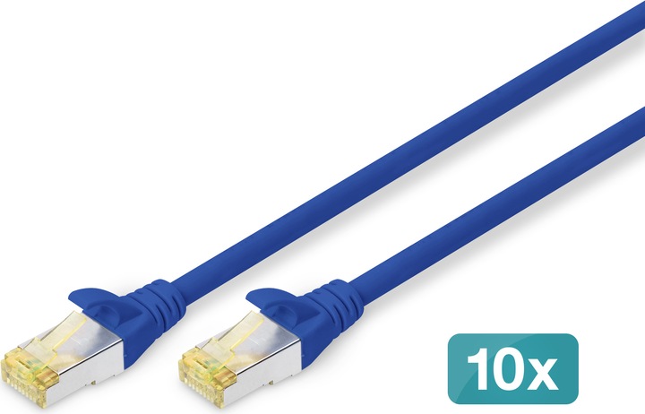 Produktbild Digitus CAT 6A S/FTP Patchkabel, 10 Stück (S/FTP, CAT6a, 0.25 m)