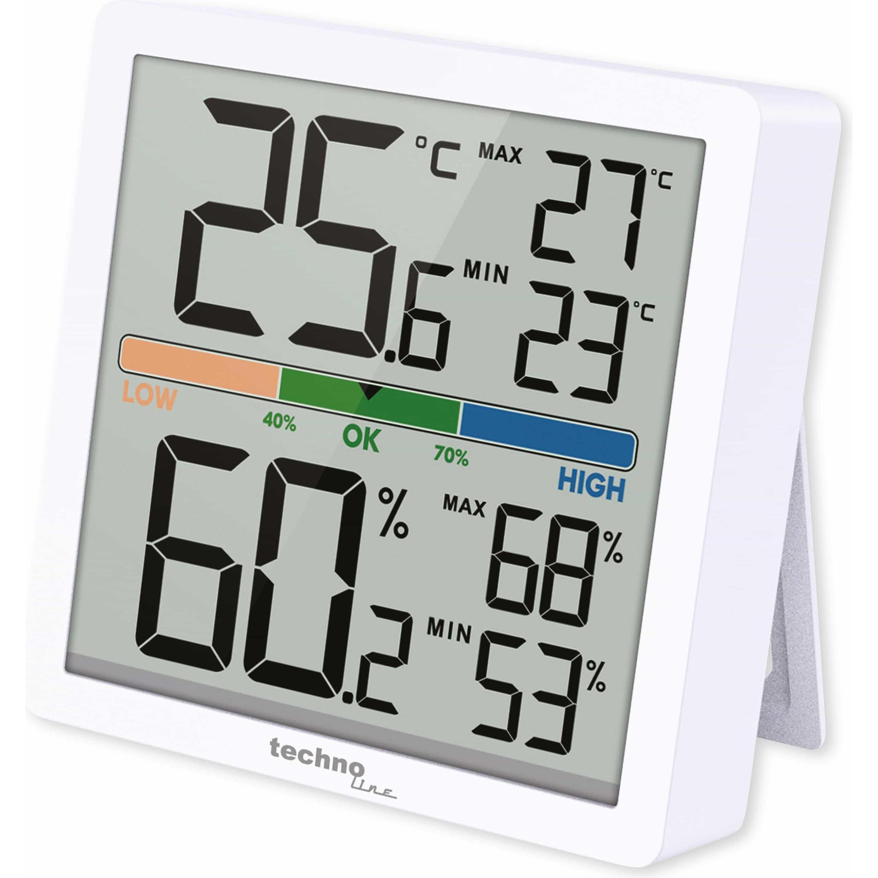 Thumbnail - Technoline Thermo-Hygrostation Thermo-/Hygrometer, Thermometer + Hygrometer, Weiss