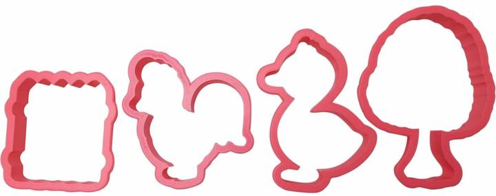 Actual product image Cut my Cookies Cookie cutter farm set with rooster and duck