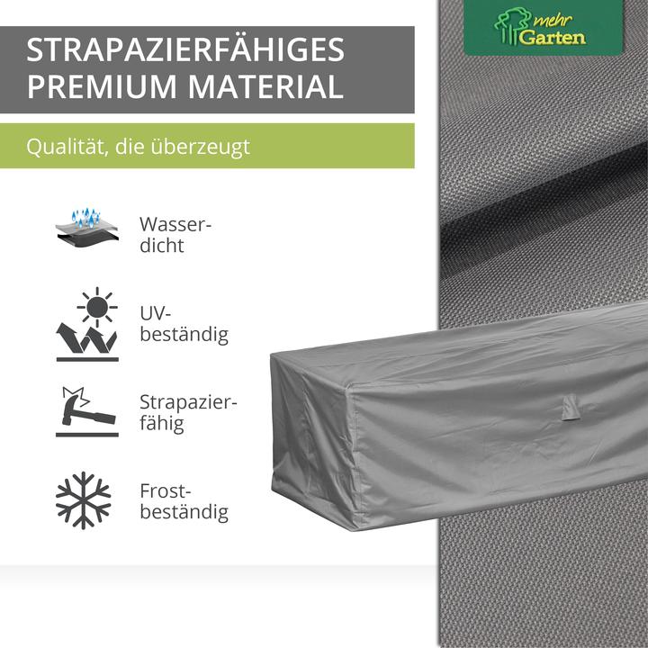 Actual product image Mehr Garten Protective cover for garden corner sofa | 200 x 90 x 80 cm | 600D Oxford woven polyester