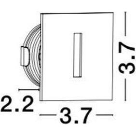 Thumbnail - Nova Luce, Stehlampe, PASSAGIO LED Wandeinbauleuchte Schwarz 1W IP54 Warmweiss 3,7x2,2x3,7cm 9045418