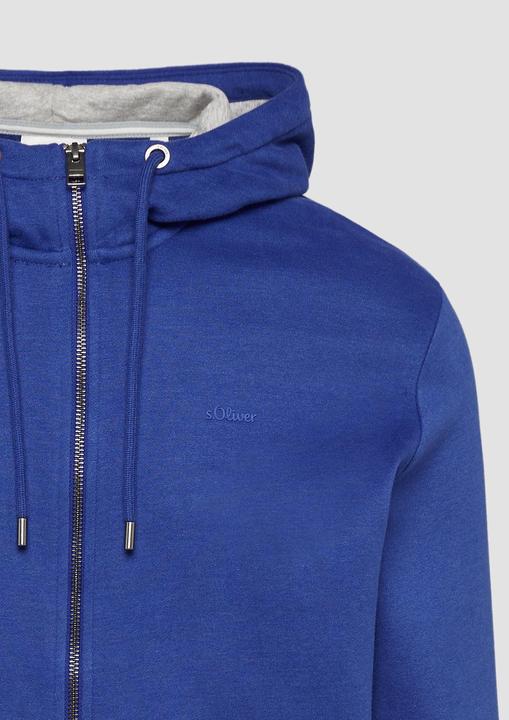 Produktbild S.Oliver Sweatshirt Jacke Sweatshirt-Jacke mit Kapuze und Logo (XXL)