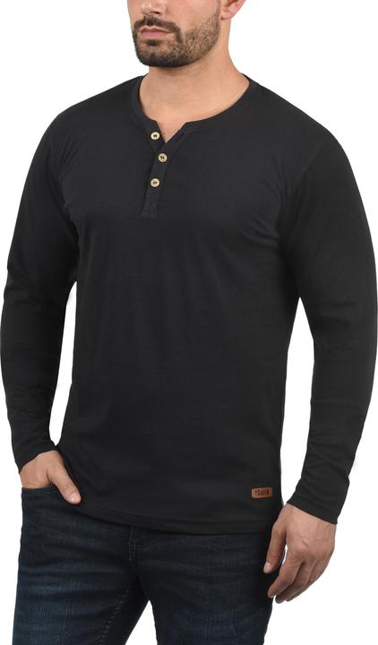 Immagine prodotto Solid Volko Maglia Maglie A Maniche Lunghe Da Uomo Con Collo Grandad (M)