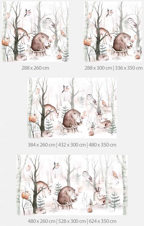 Produktbild Trenddeko Tierfreunde im Wald (384 x 260 cm)