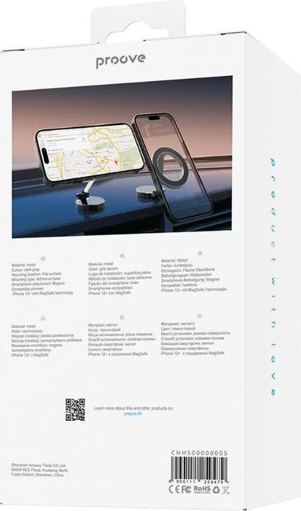 Immagine prodotto 4Kom Proove?ar Holder Hoop Stick-on Car Mount black