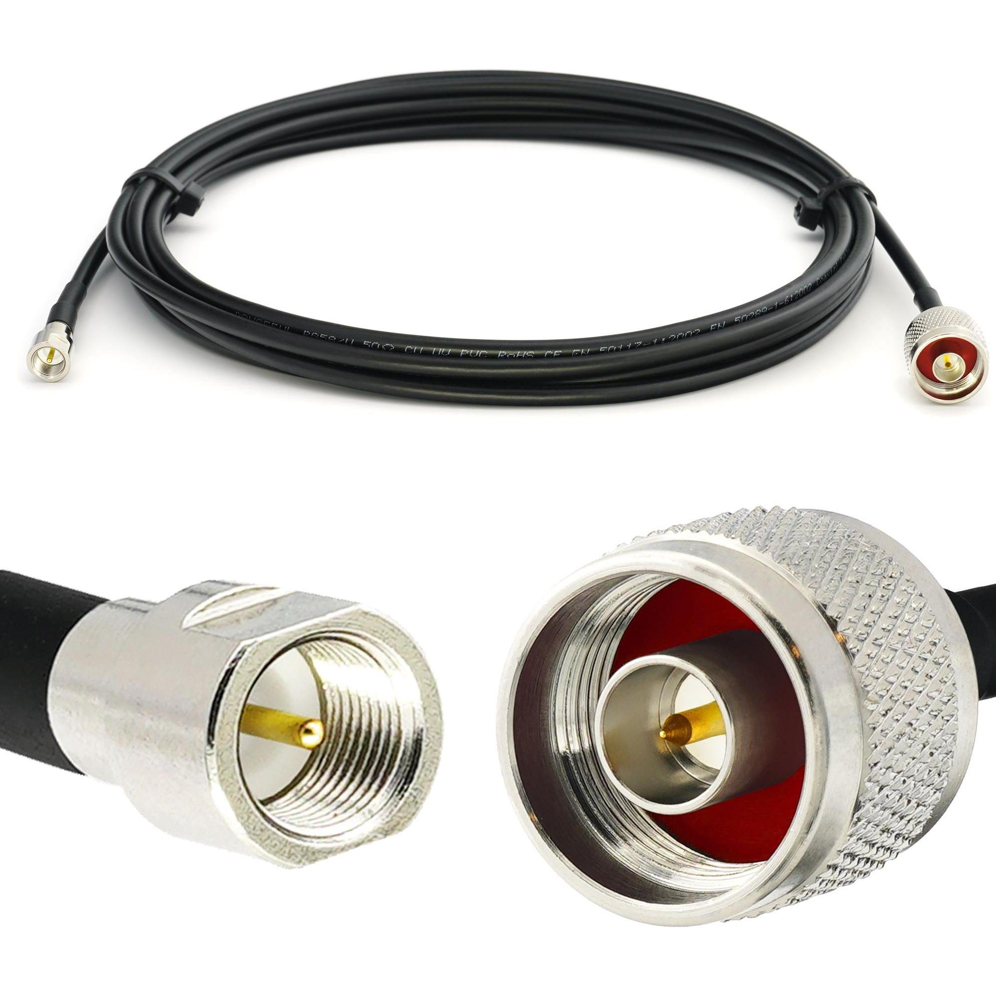 Rangeful FME Male to N Male 30cm RG58/U Coaxial Cable RG58-FMEM-NM-0.3, Cavo antenna