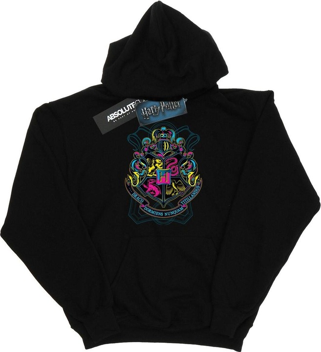 Produktbild Neon Hogwarts Crest Kapuzenpullover (L)