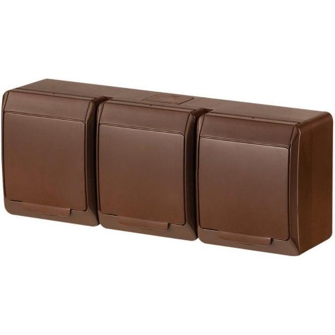 Elektro-Plast, Steckdose, PLUG SOCKET HERMES 0326-06 BROWN