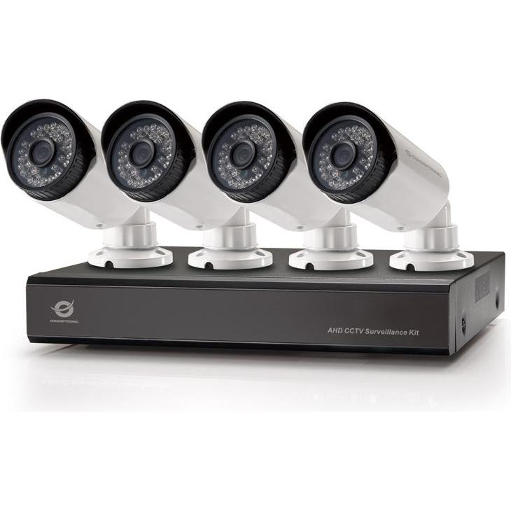 Conceptronic C8CHCCTVKITD 8-Channel AHD CCTV Surveillance Kit (1280 x 720 Pixels), Netzwerkkamera
