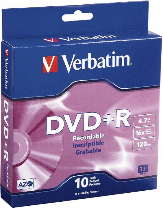 Actual product image Verbatim 10-Pack DVD+R 4.7GB (10x)