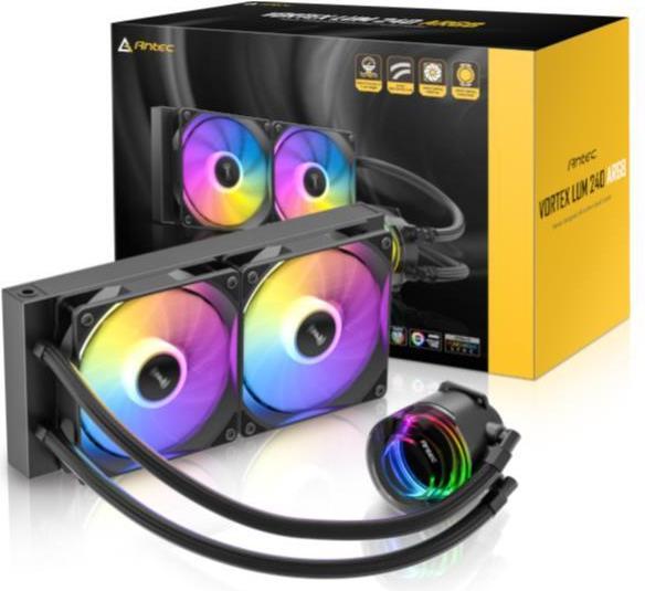 Antec Vortex Lum 240 ARGB Waterkoeling Zwart AMD-Intel