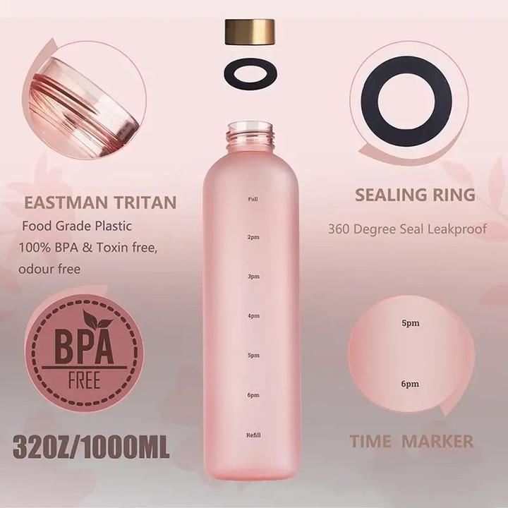Image du produit ASMI Bouteille d'eau de 1 litre avec marqueurs de temps (1 l)