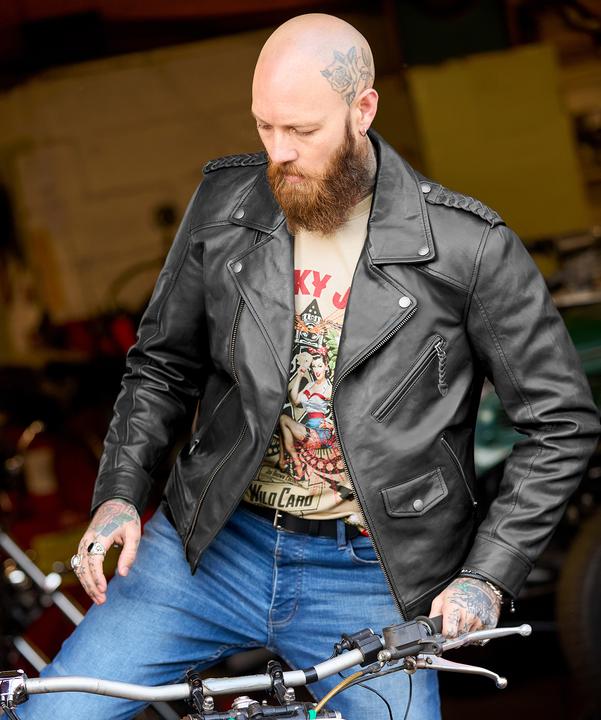 Produktbild Joe Browns Vintage Inspired Leather Biker Jacket (XL)