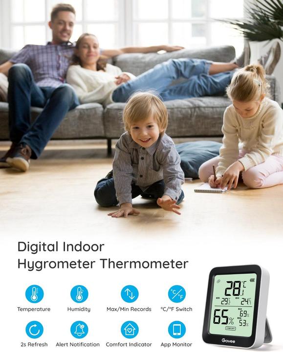 Image du produit Govee Thermomètre hygromètre Bluetooth avec écran