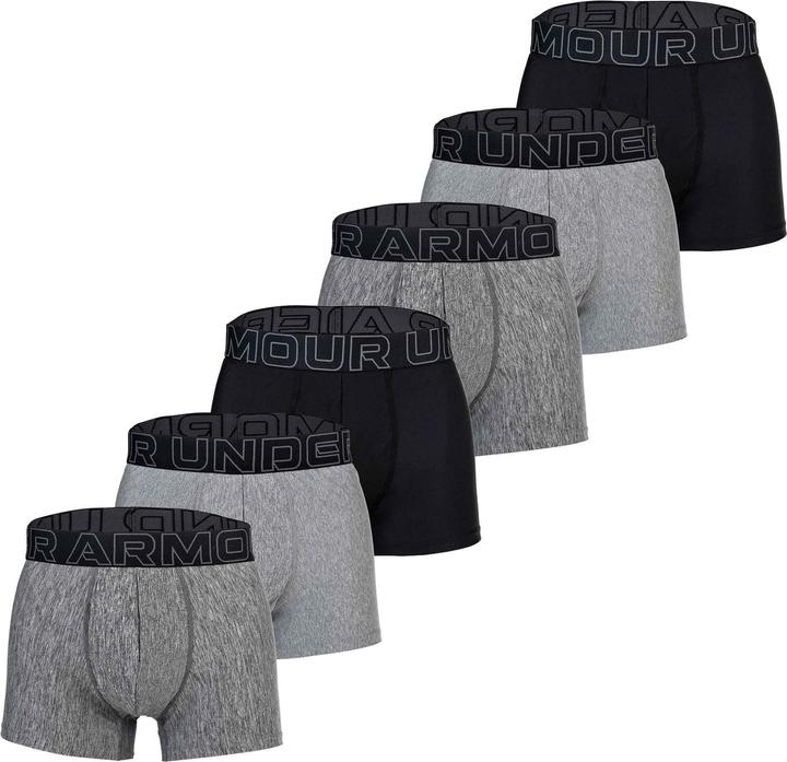 Under Armour Boxershort Sportlich Figurbetont UA PERFORMANCE TECH - SOLID Solid 3" 6PK (M, paquet de 6)