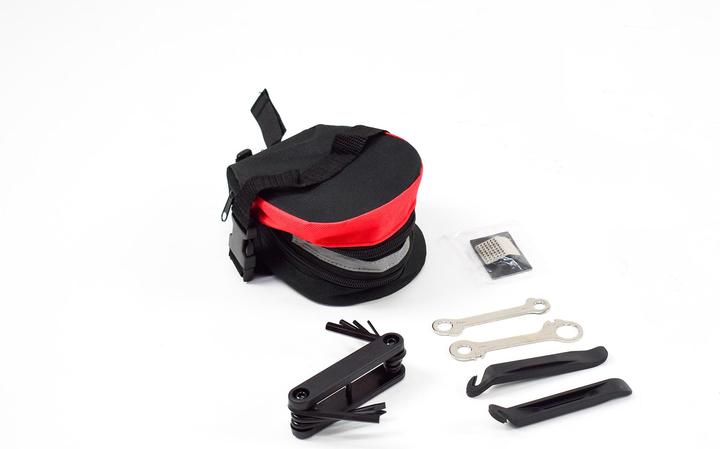 Actual product image 29BT Sacoche de selle avec kit réparation vélo