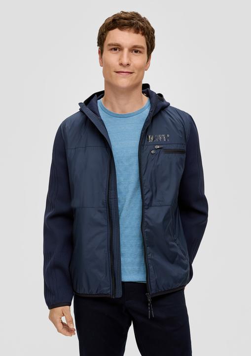 Immagine prodotto S.Oliver Outdoor-Jacke Nylonjacke mit gestrickten Ärmeln und Kapuze (L)