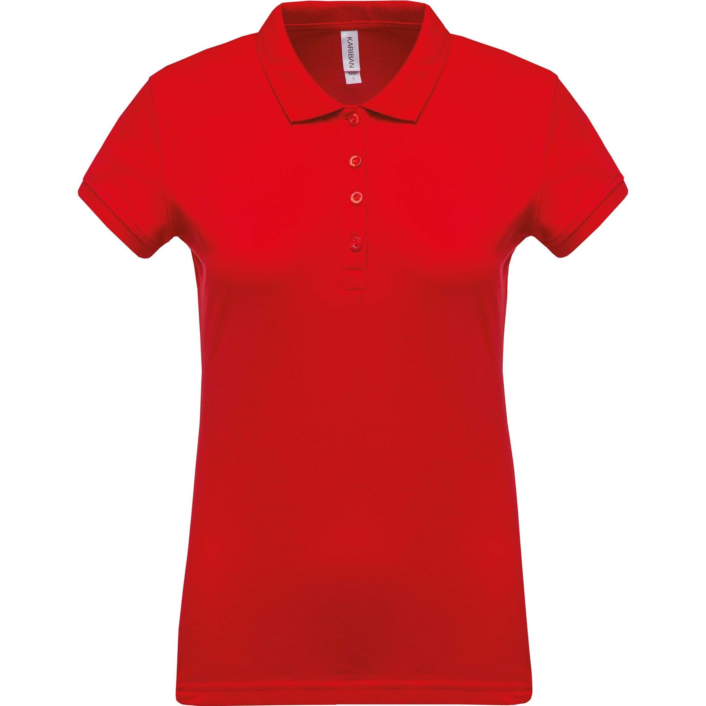 Kariban, Damen, Shirt, Piqué, Rot, (XL)
