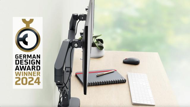 Actual product image Leitz Screen support 2 monitors velvet grey (Table, 32")
