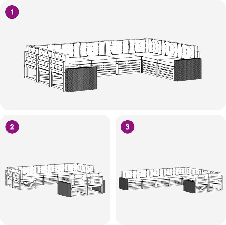 Produktbild vidaXL Outdoor-Sofa