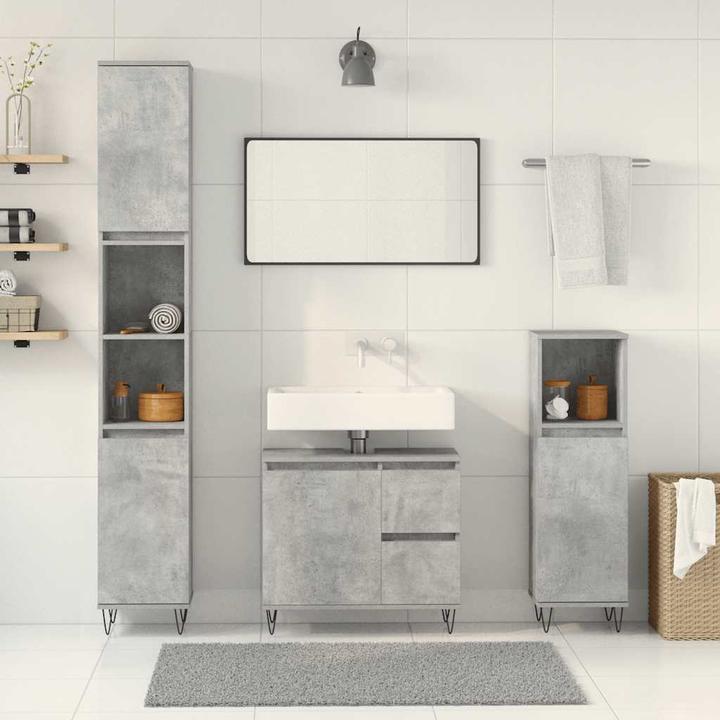 Actual product image vidaXL 3-piece bathroom furniture set