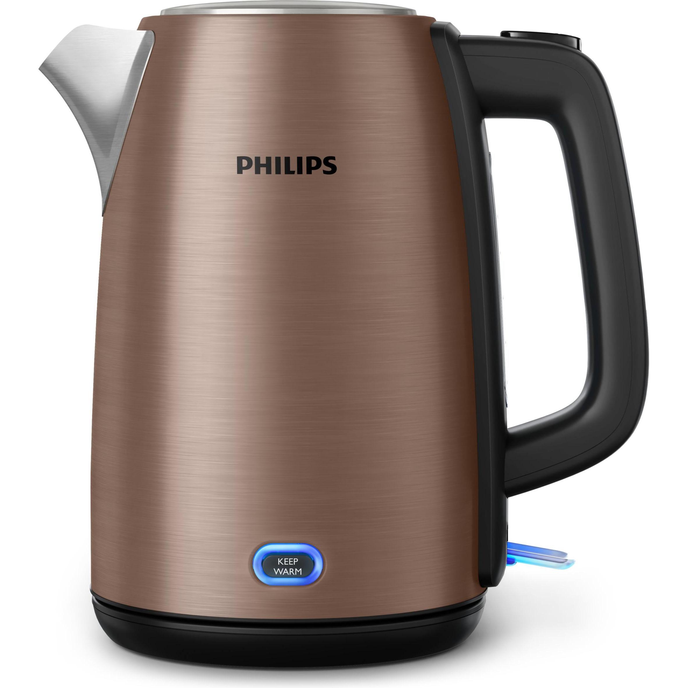 Philips Viva, Wasserkocher, Kupfer, Schwarz