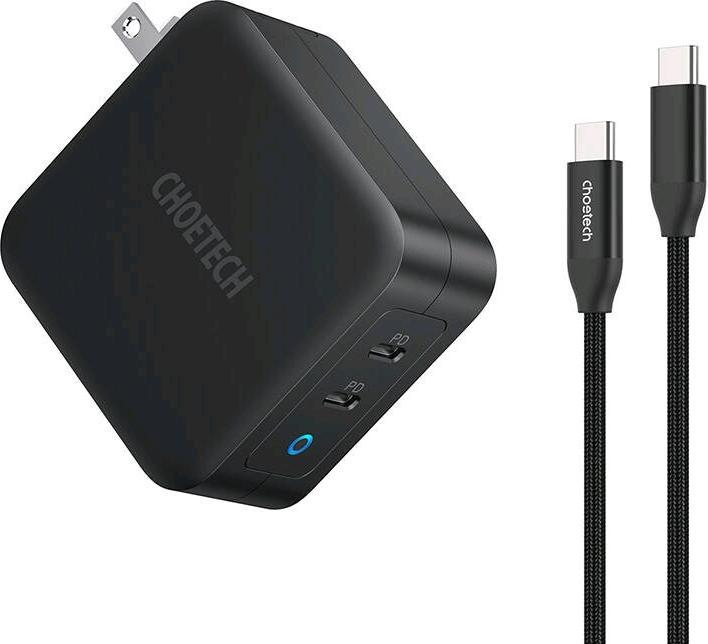 Immagine prodotto Choetech PD6008 2xUSB-C PD 100W GaN caricatore di rete (100 W)