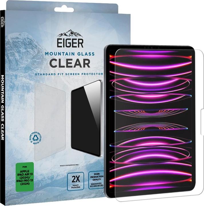 Eiger Mountain Glass Clear (1 Stk., Apple iPad Air 13 2024, Apple iPad Air 13 2025, Apple iPad Pro 13 2024)