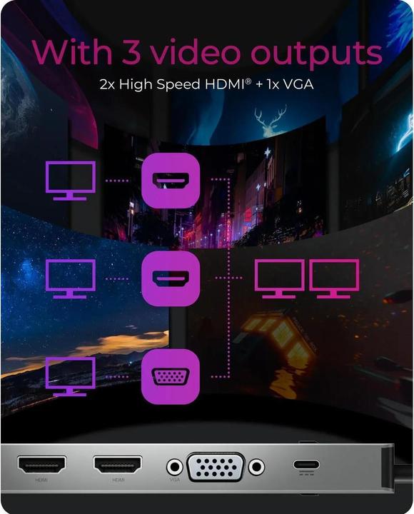 Produktbild Icy Box IB-DK2106a-CPD (USB-C, 6 Ports)