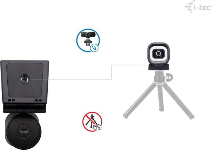 Produktbild i-tec SOLOMON 700 STREAM 4K Webcam with Ring Light (8.29 Mpx)