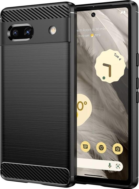 Screenguard Carbon Brushed Soft TPU Case (Google Pixel 7a)