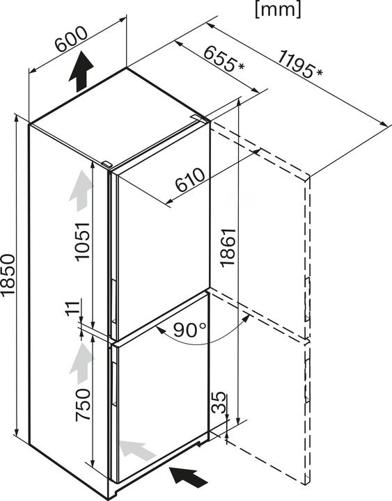 Actual product image Miele Kfn 28133 D (310 l)