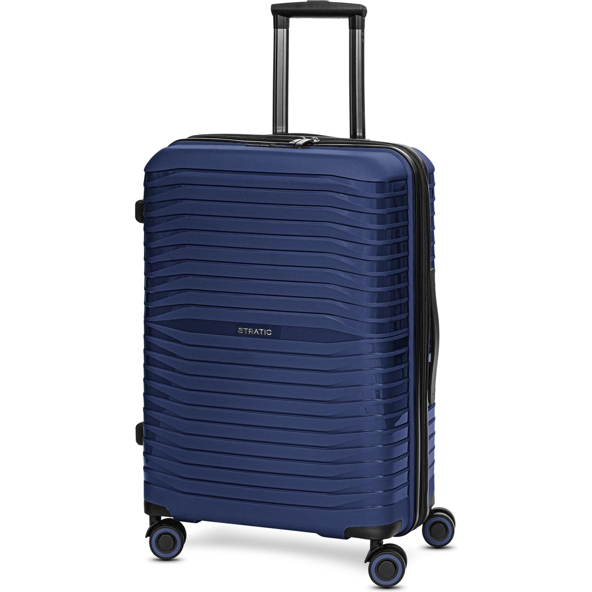Thumbnail - Stratic, Koffer, Shine 4 Rollen Trolley 65 cm mit Dehnfalte, Blau, (69 l, M (50 - 90l))