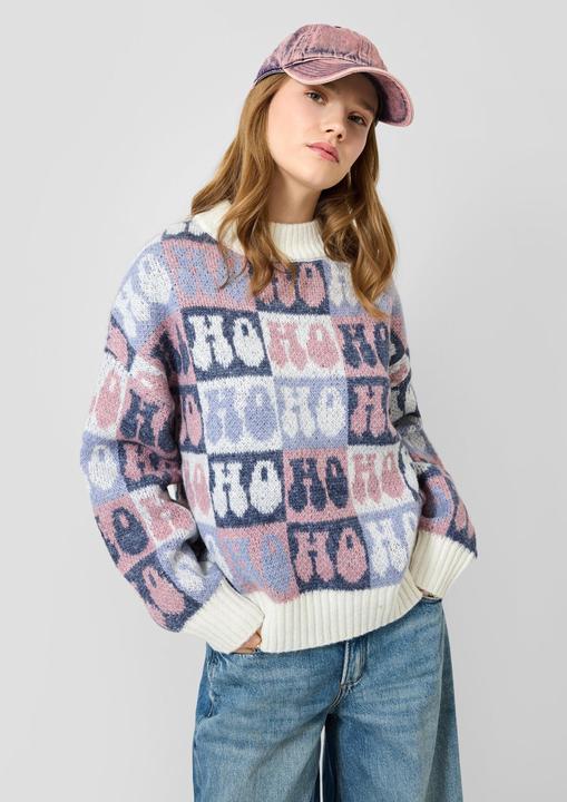 Produktbild s.Oliver Strickpullover Weihnachtspullover mit Wolle (S)