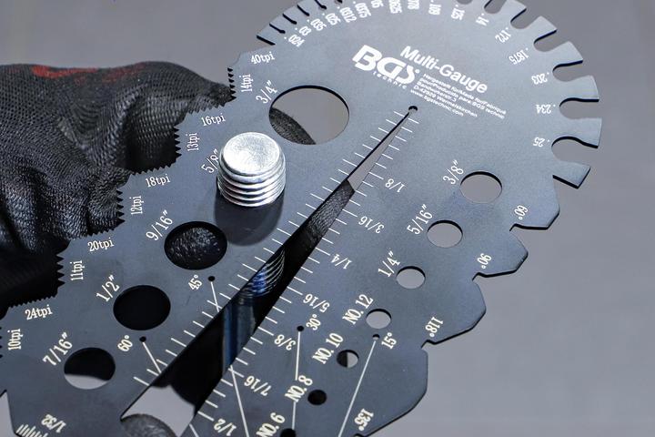 Actual product image BGS Screwpitch Gauge and Thread Template | Inch Sizes | 1/4 - 2"