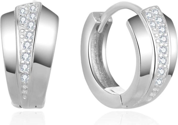 Actual product image Beneto Stylish round earrings made of silver AGUC2673 (L)
