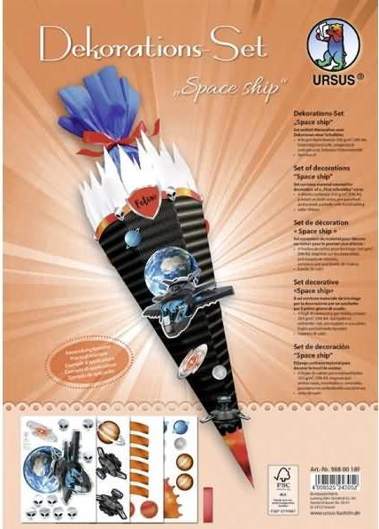 Actual product image Ursus Decoration set for school cones easy line Spaceship