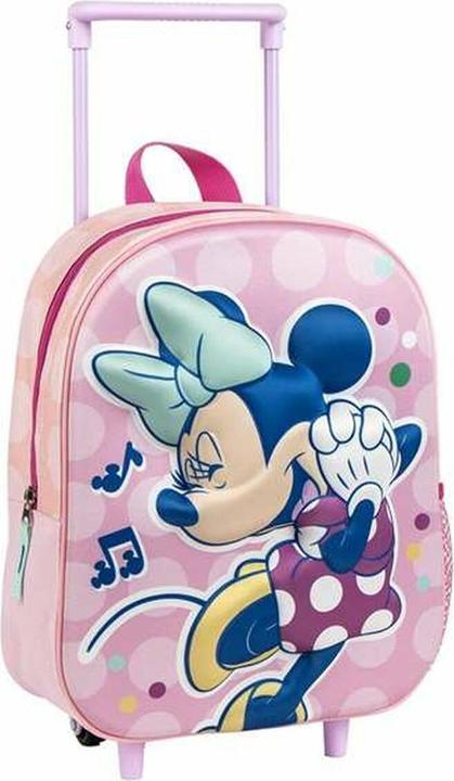 Minnie Mouse Schulrucksack 3D mit Rädern Rosa 25,0 x 31,0 x 10,0 cm