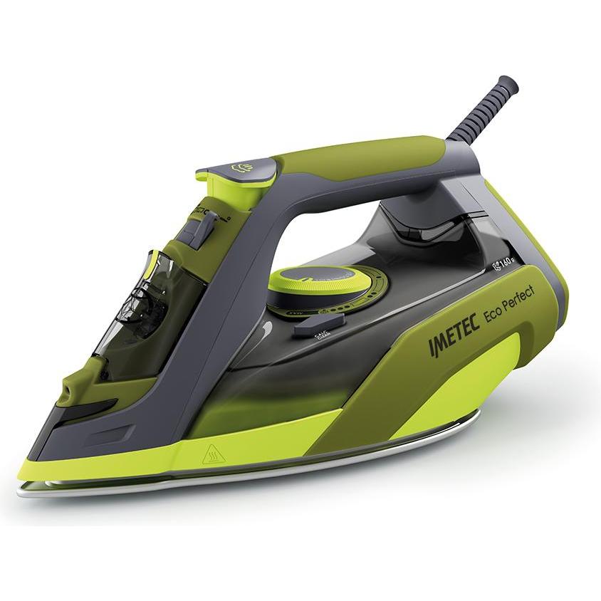 Imetec Eco Perfect Ferro da stiro a secco e a vapore Pro Ceramic soleplate 2400 W Verde, Grigio, Ferro da stiro, Verde, Grigio