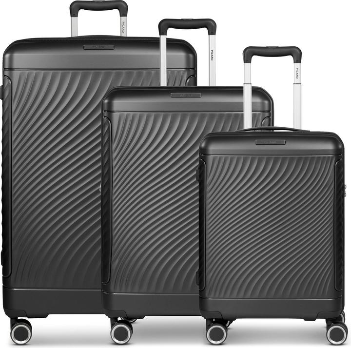 Immagine prodotto Picard Set di valigie Vienna a 4 ruote 3 pezzi con piega elastica (195 l)