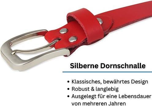 Produktbild Only-Bags.Store Ledergürtel, Gürtel, 3 cm breit, Rot, 125-140 cm (140, 125, 130, 135)