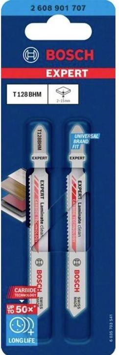 Produktbild Bosch Professional Zubehör EXPERT 'Laminate Clean' T 128 BHM Stichsägeblatt, 2 Stück