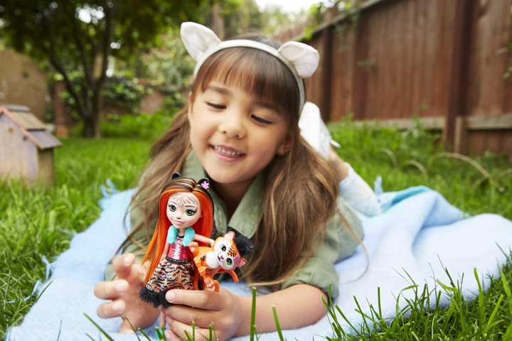 Actual product image Enchantimals Tanzie Tiger Doll & Tuft Figure