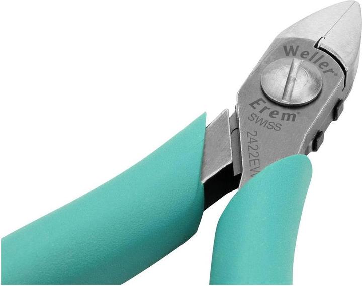 Actual product image Weller Erem Diagonal cutters with integrated wire holder, oval head, flush, 130mm (130 mm)