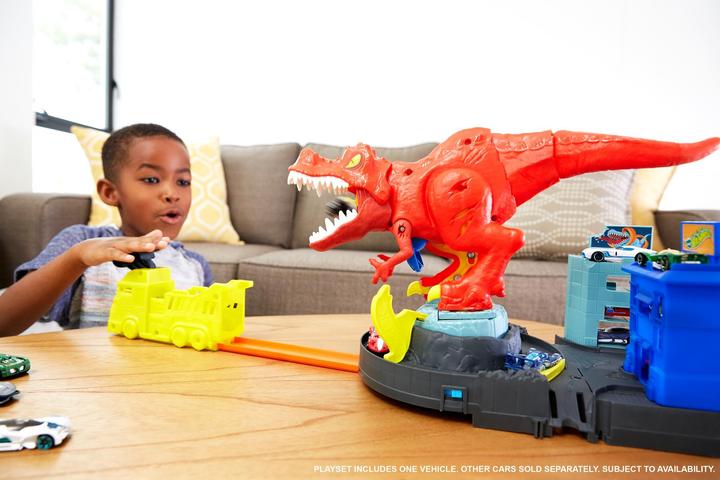 Actual product image Hot Wheels T-Rex Rampage Play Set